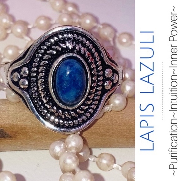 💙 Lovely 💙 Lapis Lazuli Gemstone Handmade Ring - Picture 3 of 6